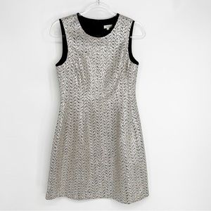 Shoshanna Silver Metallic A-Line Fit & Flare Dress‎ Size 6